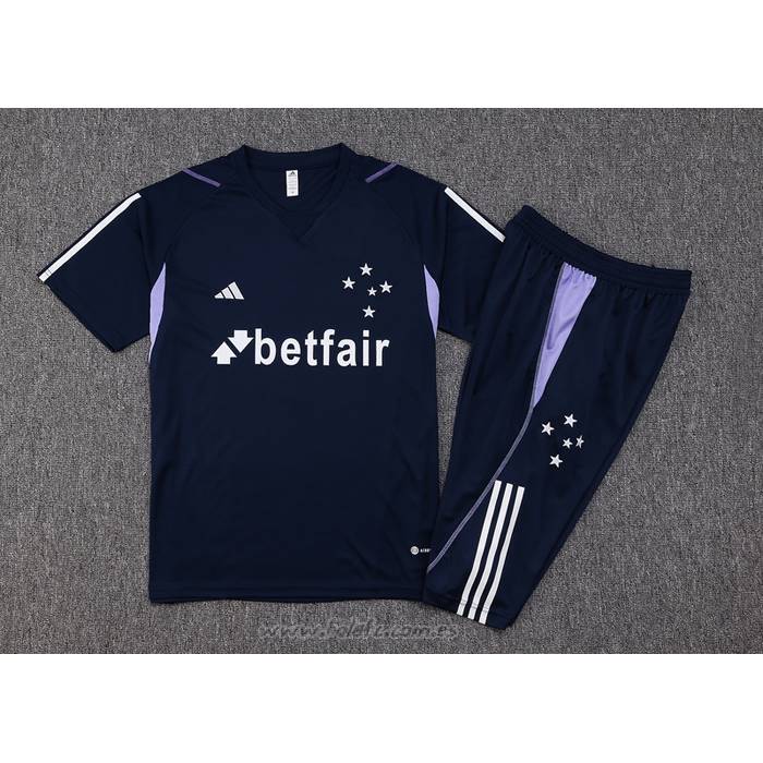 Chandal del Cruzeiro Manga Corta 2023-2024 Azul - Pantalon Corto